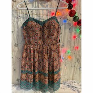 City Triangles Women's Boho Floral Knee Length Dress Size 3